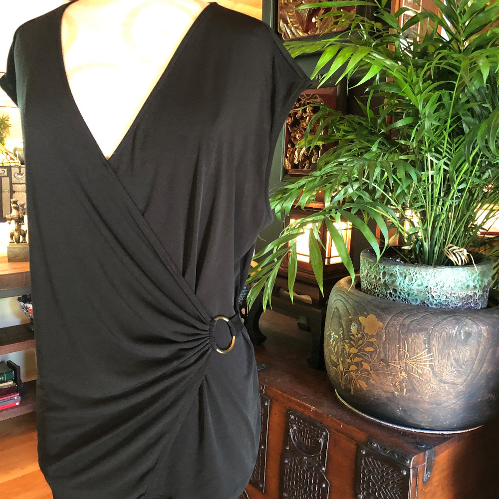 Jones NY Signature Wrap Tank w/ Ring Tie 3X - Picture 5 of 6